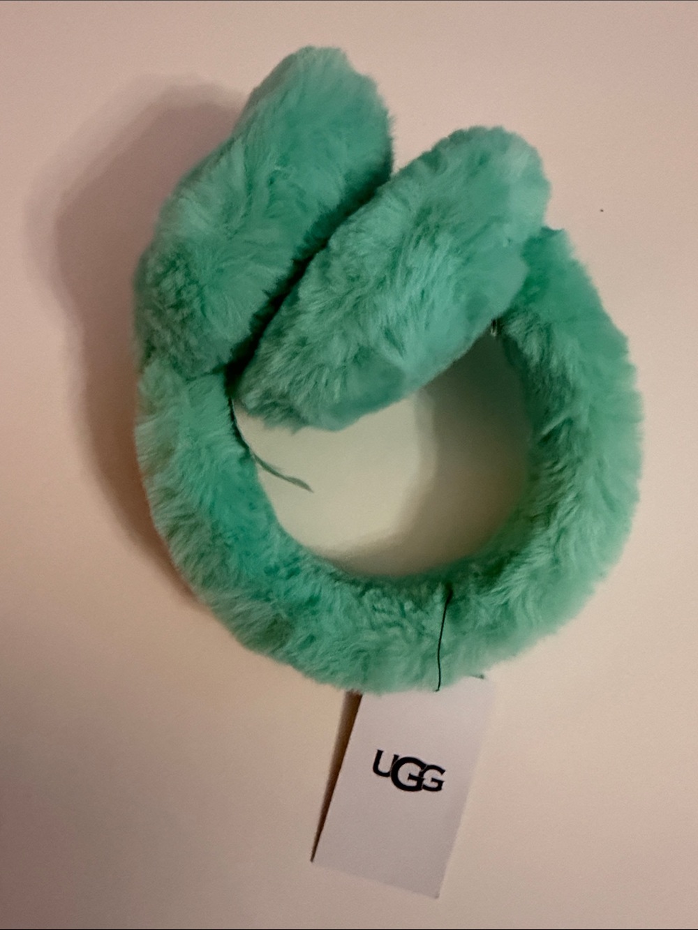 UGG Plush Ear Muffs in Mint Green - Picture 4 of 7